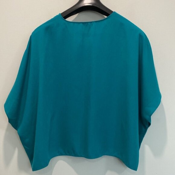 Aritzia Green V-Neck Blouse with Kimono Sleeves - Picture 10 of 12